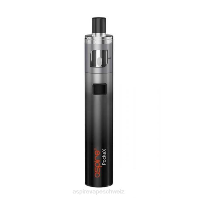 02D8E117 Aspire Pockex Jubiläums-Edition-Kit Aspire vape Schweiz Schwarz-Weiß-Farbverlauf