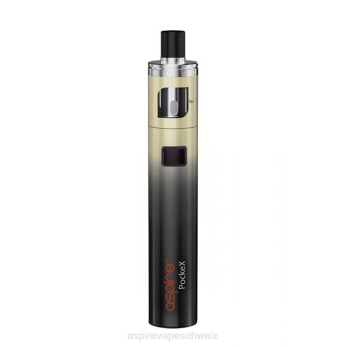 02D8E117 Aspire Pockex Jubiläums-Edition-Kit Aspire vape Schweiz Schwarz-Weiß-Farbverlauf