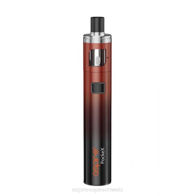 02D8E117 Aspire Pockex Jubiläums-Edition-Kit Aspire vape Schweiz Schwarz-Weiß-Farbverlauf